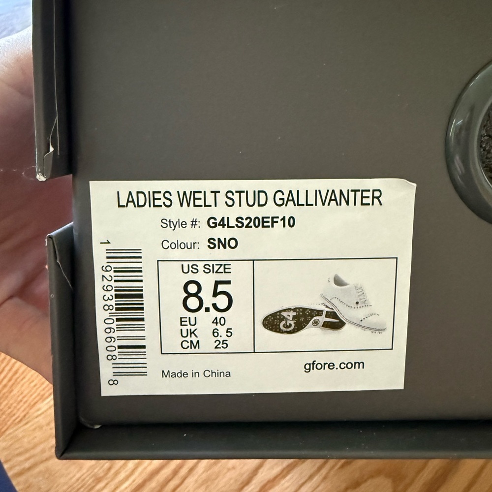 G/FORE Ladies Welt Stud Gallivanter Shoes - Snow White